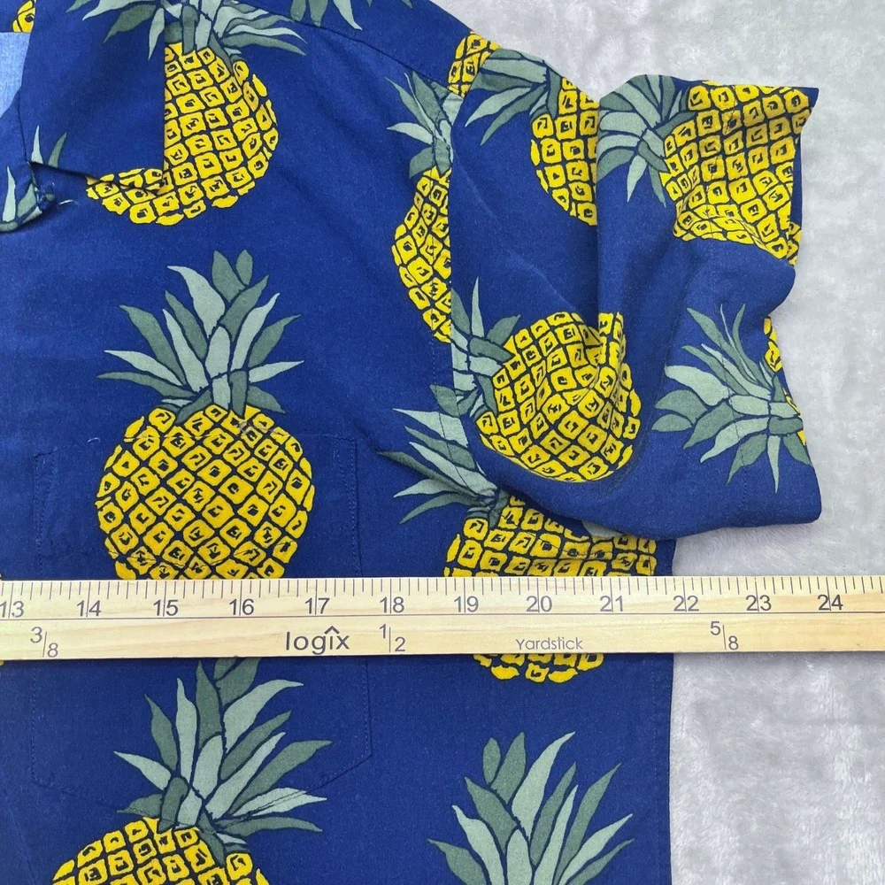 Banana Republic Pineapple Print Short Sleeve Button Up‎ Shirt - M